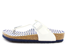Birkenstock Gizeh sandal nautical stripes white med spænde